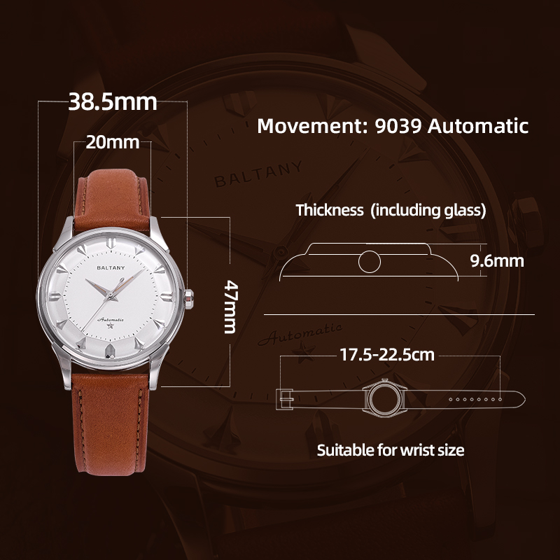 Baltany Men Automatic Watch 38 - Omega Watch Constellation 评论和价格