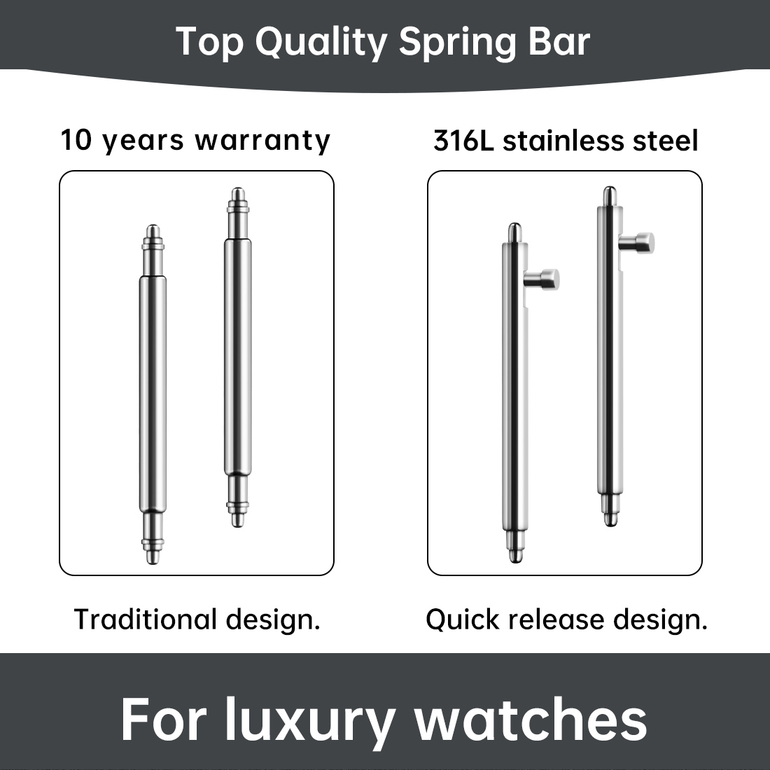 Maikes 316L Stainless Steel Qu - Curved Spring Bar 评论和价格