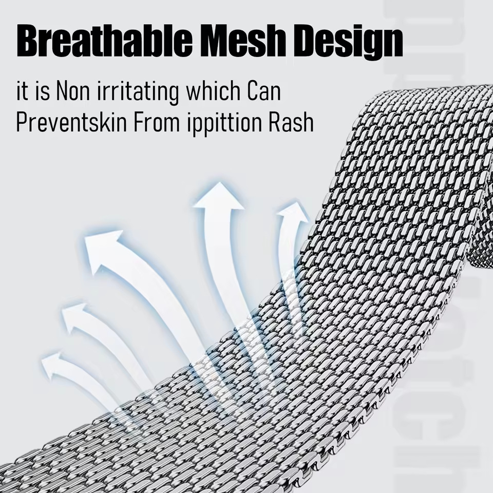 18/20/22mm Steel Mesh Milanese - Milanese Loop Magnetic 评论和价格